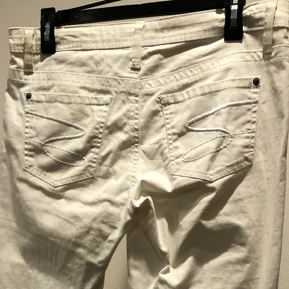 Bootcut white denim jeans